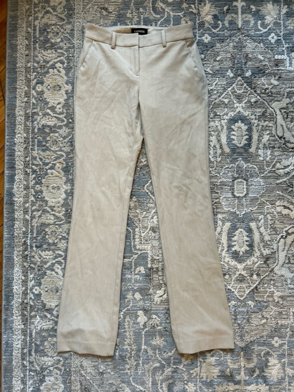 Express Women's Light Beige Corduroy Boot Cut Pants